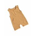 thumbnail image 2 of Xingqing Newborn Bébé Garçons Filles One Piece Romper Sans Manches Bodysuit Button Combinaison de Poche Été Short Vêtements, 2 of 6
