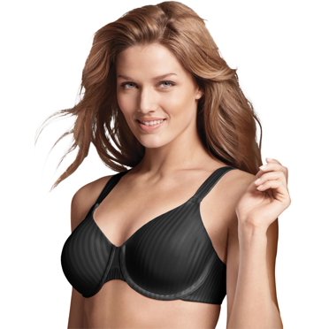 Playtex Secrets Soutien-Gorge à Armatures Parfaitement Lisse pour Femmes, 36D, Rayure Noire