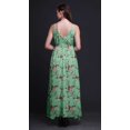 thumbnail image 3 of Bimba Robe Longue à Imprimé Floral pour Femmes, Bretelles Spaghetti, Col en V, Maxi, Tenue de Plage - Moyen, 3 of 5
