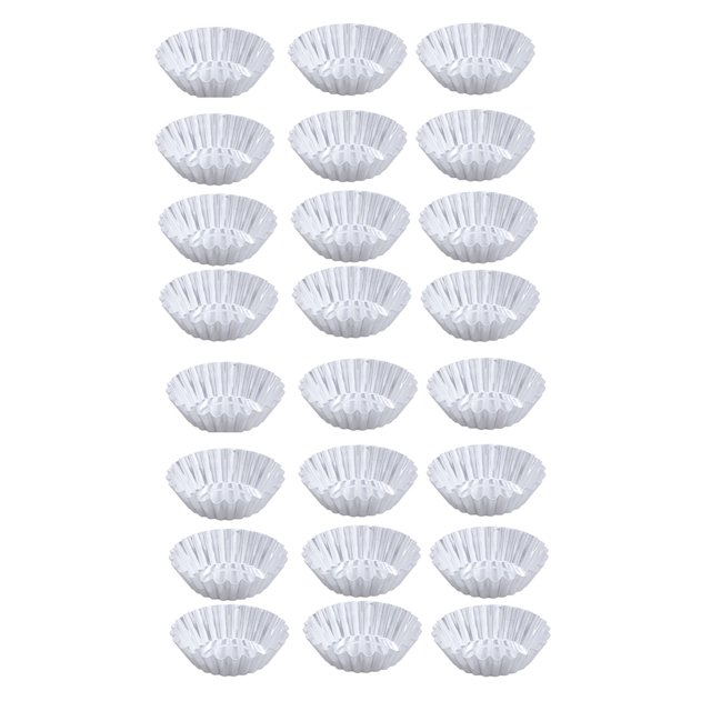 24Pcs Aluminum Alloy Egg Tart Molds Non-stick Ripple Reusable Flower Shape Cupcake Muffin Baking Cup Tartlets Pans
