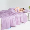 thumbnail image 3 of Cool Comforters for Hot Sleepers,Cool Feeling Friendly Solid Color Washed Summer Breathable Comforter for Bed, 3 of 6
