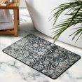 thumbnail image 2 of Distinctive Gray Vintage Bathroom Rug Runner: Non-Slip, Soft & Long - Machine Washable - Farmhouse Floral Mat Enhances Your Bathroom - 20x32 in, 2 of 5