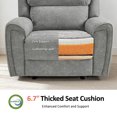 thumbnail image 3 of MCombo Recliner Chaise, Capacité de 400 Lb, Pivotante, Gris Foncé, 3 of 9