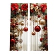 thumbnail image 1 of TIELUTT Holiday Printed Curtains 2 Piece of 2D Flat Printed Red Printed Curtains with Snowflake and Curtains Neutral Suction Curtains Out Light from Windows Decorative Shower Curtains 63 in Curtains, 1 of 6
