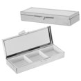 thumbnail image 3 of Shisuyan 2pcs Metal Pills Case Compartment Medicine Container Portable Rectangle Monthly Case For Pocket Purse Metal Beads Organizer, 3 of 8