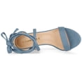 thumbnail image 4 of BLISSFUL STEP Women's Open Toe Lace Up Chunky High Heels Sandals Haze Blue (Size 8), 4 of 6