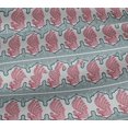 thumbnail image 5 of oneOone Viscose Jersey Fabric Peacock Block Print Fabric BTY 60 Inch Wide, 5 of 5