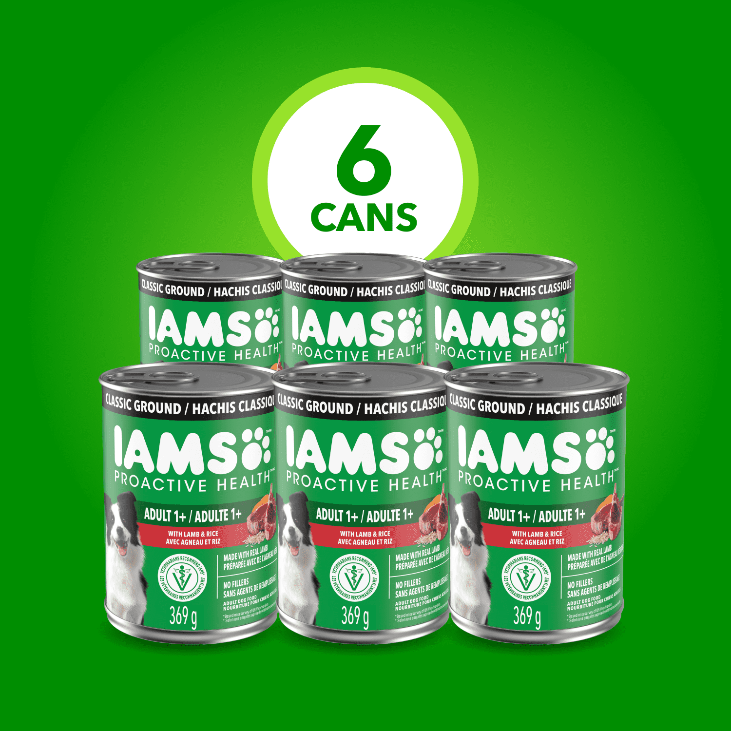 IAMS Proactive Health Agneau & Riz Ensemble Multiple Adulte Nourriture Humide pour Chiens 500g