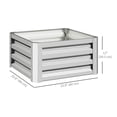 thumbnail image 3 of Outsunny 2' x 2' x 1' 2-Pieces Raised Garden Bed w/ Galvanised Steel Frame, 3 of 10