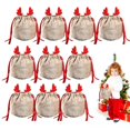 thumbnail image 5 of 10 Pieces Christmas Cloth Gift Bags, Christmas Gift Bags Cloth Bags, Drawstring Christmas Gift Pouch, 5 of 5