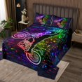 thumbnail image 2 of Motocross Rider Bedspread Set Vehicles Dirt Bike Quilt Set Queen,Racing Motorcycle Coverlet Set Race Cars Quilted,Motorbike Extreme Sports Room Decor, 2 of 3