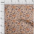 thumbnail image 2 of oneOone Tissu Polyester Spandex Orange Floral Rétro Matériel de Couture Imprimé Tissu au Mètre 56 Pouces de Large, 2 of 5