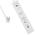 thumbnail image 1 of Recessed 3-Outlet PD20w Surge Protector Power Socket with 1 PD20W + 1 QC3.0 Ports, 6Ft, 1 of 6