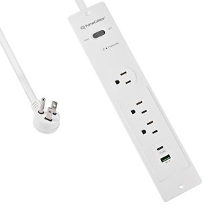 Encaissé 3-Outlet PD20w Socket de puissance de protection avec 1 PD20W + 1 QC3.0 Ports, 6Ft