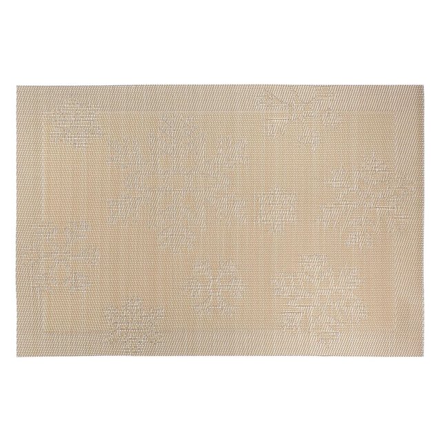 Napperon en Vinyle (Flocons de Neige) (Or) - Ensemble de 12 Napperons Rectangulaires en Vinyle Doré avec Motifs de Flocons de Neige Embossés, Mesurant 12 par 18 Pouces, Résistants à la Chaleur et Antidérapants, Conçus pour Protéger les tables à Manger et Rehausser le Linge de table, Convenant à un Usage Quotidien et Faciles à Nettoyer avec un Chiffon Humide.