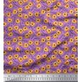 thumbnail image 1 of Soimoi Crepe Silk Fabric Text & Tiger Face Cartoon Fabric Prints by Yard 42 Inch Wide, 1 of 3