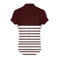 thumbnail image 3 of fatyb Womens Printed V Neck Tops Short Sleeve Button V Neck Tshirts Lightweight Summer Beach Blouses, 3 of 5