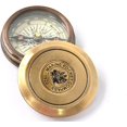 thumbnail image 1 of Nauticalmart 2 inches Vintage Compass Replica Brass Pocket Transit Compass - Robert Frost Poem, 1 of 6