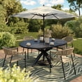 thumbnail image 3 of HOMETRENDS Steel Outdoor Extendable Dining Table, Charcoal, 3 of 12