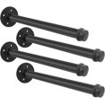 thumbnail image 1 of Acrux7 4Pack 12 Inch Wall Mount Clothing Rack Industrial Pipe Clothes Bar, Face Out Clothing Rod, DIY Shelving Brackets Hanging Custom Pipe Brackets for Retail Display, 1 of 7