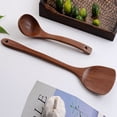 thumbnail image 1 of Cooking Utensils for Home Kitchen Wooden Spatula and Rice Spoon Set with Nonstick Design for Stir Fry and Everyday Cooking, 1 of 7