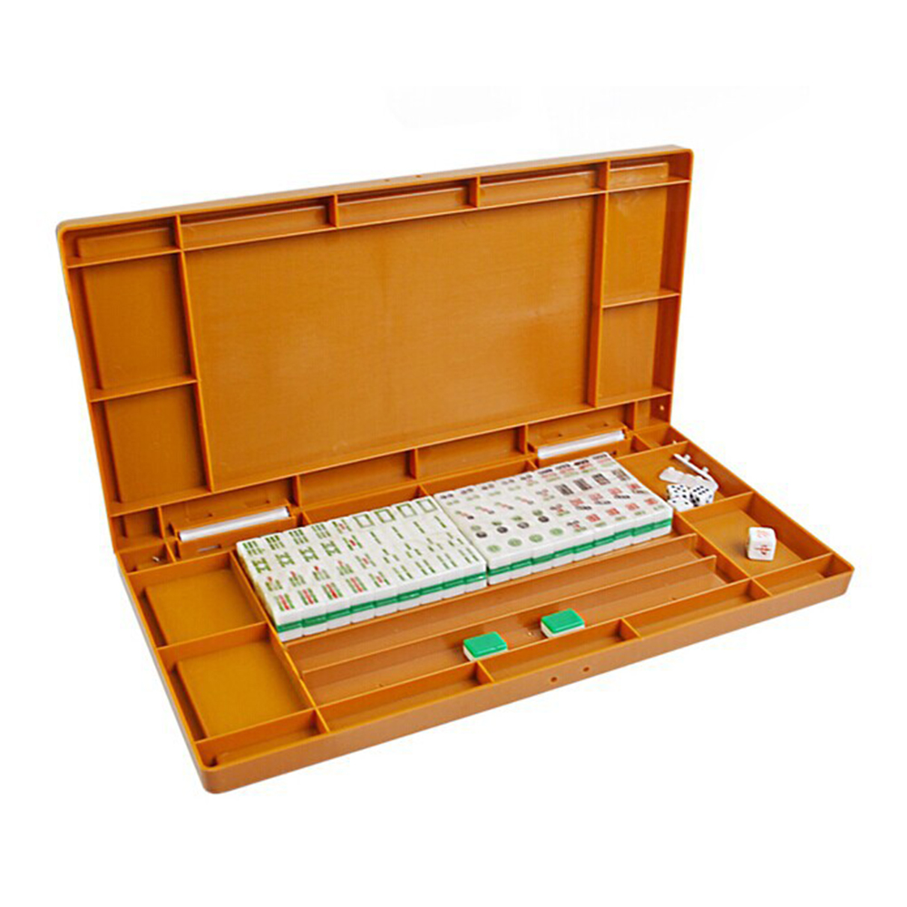 OQOPO Ensembles de mah-Jong 40mm Rose Chinois Mahjong Ensemble 144 pièces Mahjong Table Jeu intérieur Divertissement Accessoires Traditionnel Mah