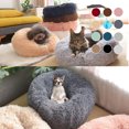 thumbnail image 2 of Labymos Blusea Lit Rond Doux en Peluche pour Animal de Compagnie Lit Doux pour Chat Lit pour Chat pour Chats Petit, 2 of 7