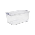 thumbnail image 1 of Sterilite 62 Liter Latch Box, Clear Plastic Storage Bin with Lid - Blue Latch, 1 of 6