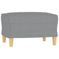 thumbnail image 3 of vidaXL Adult 3-Seater Sofa with Footstool, Light Grey Fabric, 180 cm, 3 of 6