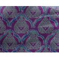 thumbnail image 4 of oneOone Georgette Viscose Fabric Damask & Floral Block Printed Fabric 1 Yard 42 Inch Wide, 4 of 4
