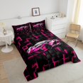 thumbnail image 4 of Erosebridal Cool Sports Car Bedding Twin Comforter Set, Race Car Down Comforter, Square Geometry Decor, Reversible 2 Pieces, 4 of 7
