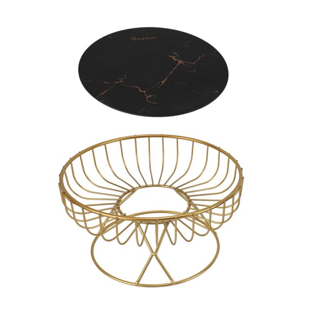 Metal Fruit Basket, Round Fruit Bowl Stand for Vegetable Dessert Snacks