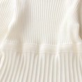 thumbnail image 4 of Bwiyojiz Tailles de Mode 90-150 Robe Tricotée pour Enfants Unie Mignonne Douce Manches Longues Col Rond, Blanc, 4 of 6