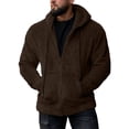 thumbnail image 1 of Pisexur Jackets for Men Pullover Sweater Stand Collar Elastic Solid Color Half Sweater For Men Stand-up Collar Sweater Winter Coats for Men Mens Winter Jacket, 1 of 3