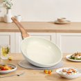 thumbnail image 2 of WMQPNNS New Trending Nonstick Frying Pan Skillets White Ceramic Coating Omelette Pans Cookware Pan of Intentionally Ptfe & Pfas (9.5+11+12.5 Inch) Todays Deals Clearance Sale, 2 of 9
