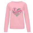 thumbnail image 4 of Chandails à Capuchon Mode pour Femmes 2023 Mode Décontractée Imprimé Col Rond Ample Manches Longues T-shirt Hauts Blouse Chandails Sans Capuche Rabais de 50 % Liquidation Costumes d'Halloween/Noël, 4 of 4