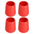thumbnail image 1 of Unique Bargains 4 Pcs Capuchon Protecteur en Silicone pour Canne à Pêche et Coussin de Fesses, Grand, Rouge, 1 of 7