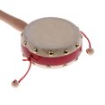 thumbnail image 3 of Durable Wooden Pellet Drum Rattle Small Rattle Drum Toy for, 3 of 7