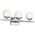 thumbnail image 1 of Kichler 45582CH Jasper 50W 3 Light Halogen Bath Light, Chrome, 1 of 1