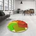 thumbnail image 4 of Ahgly Company Tapis Rectangulaire Lavable en Machine Intérieur Transitionnel Orange Rouge Orange, 7 Pieds x 10 Pieds, 4 of 7