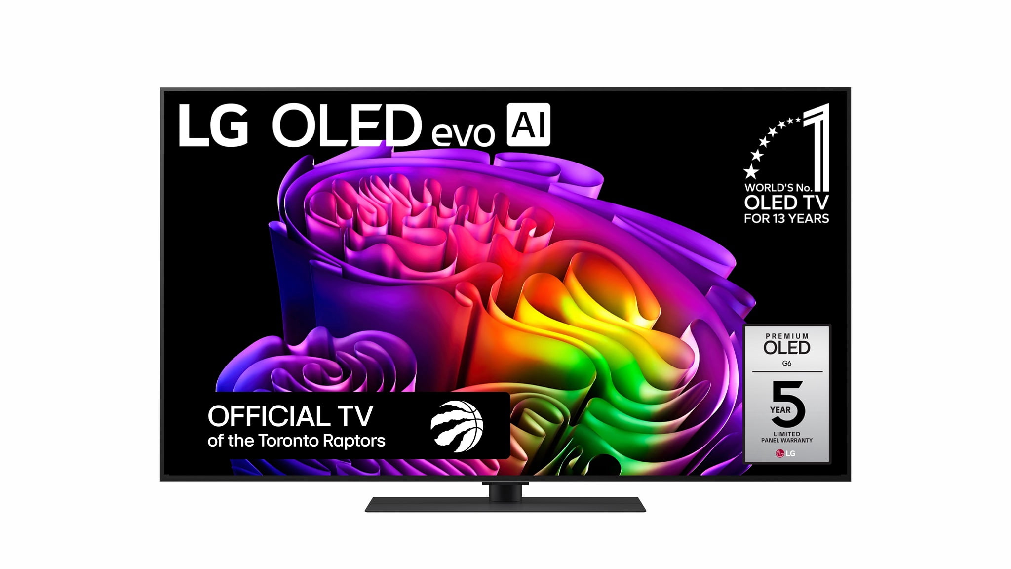 Téléviseur Intelligent 4K LG G6 OLED evo 55 po - Processeur AI α11 4K Gen 3, Alexa intégrée, Taux de rafraîchissement jusqu'à 165Hz, G-Sync, FreeSync, Support de table, WebOS 26 (OLED55G6SUB, 2026)