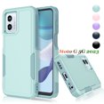 thumbnail image 1 of For Motorola Moto G 5G 2023 Phone Case,2 in 1 Hard PC Phone Case for Moto G 5G 2023 , Rubber & Rugged Shockproof Full Body Protection Case Cover - Black, 1 of 6