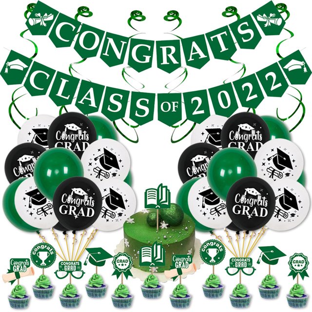 Congrats Classe de 2022 Partie Fournir Graduation Thème Partie Décoration