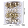 thumbnail image 1 of 24Pcs Christmas Tree Ornament Pendant Party Supplies Tree Hanging Plastic Ball, 1 of 2