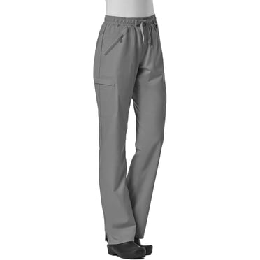 Maevn Womens Eon Full Elastic Cargo Scrub Pant Pewter, XX-Small Petite
