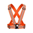 thumbnail image 2 of Jinswick Adjustable Safety Security High Visibility Reflective Vest Elastic Strap Jacket,Orange, 2 of 8