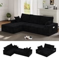 thumbnail image 1 of JARCLIC 108" Modular Sectional Couch with Chaise, Modern Boneless Couch for Living Room, Oversized Sofa Sleeper with Deep Seat, Black, 1 of 8