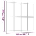 thumbnail image 4 of vidaXL 4-Panel Room Divider Brown 200x200 cm Fabric, 4 of 5