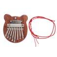 thumbnail image 2 of 8 Tone Kalimba, 2.8 X 2.4 X 0.8in Mini Cute Portable Mahogany Kalimba With Lanyard For Outdoor Leisure Instruments For Reducing Your Work Or Study Pressure, 2 of 8