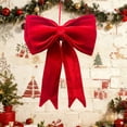 thumbnail image 4 of Amzcrzy Velvet Bow Christmas Decorations Extra Large Flannel Christmas Bow 24.8 Inches Wide Red Ribbon Decoration for Christmas Tree Top Ornaments Wreath Decorations and Gift Wrapping, 4 of 6